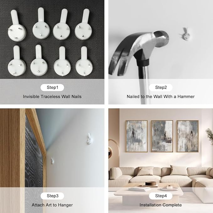 Large Abstract Grey and Beige Framed Canvas Wall Art,Neutral Brush Stroke Wall Decor,Natural Modern Color Block Artwork,Minimalist Nordic Art Print for Living Room,Bedroom,Office- 24"x36"x3