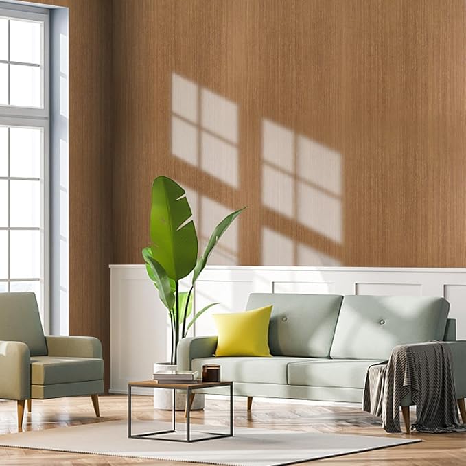 Arthome Peel and Stick Wallpaper - Brown Wood Contact Paper - Wallpaper - Self-Adhesive, Removable, and Waterproof for Cabinet Countertops Funiture (17" x393")