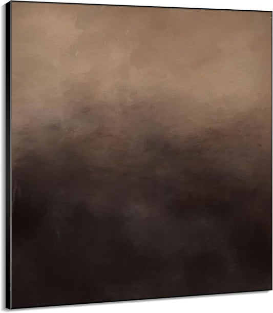 46"x46" XL Framed Wall Art - Moody Brown and Beige Tones (Frame Assembly Required)
