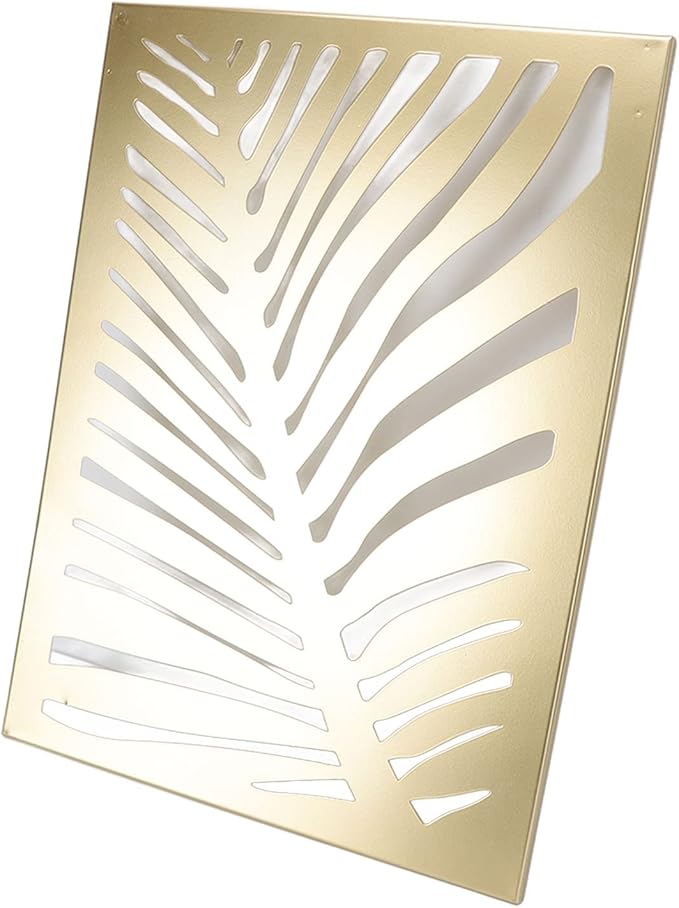 Baxnore Gold Palm Leaves Wall Decor Modern Minimalist Hollow Metal Wall Art Sculpture for Livingroom Office Bedroom Premium Iron Material 60x45cm 1950g