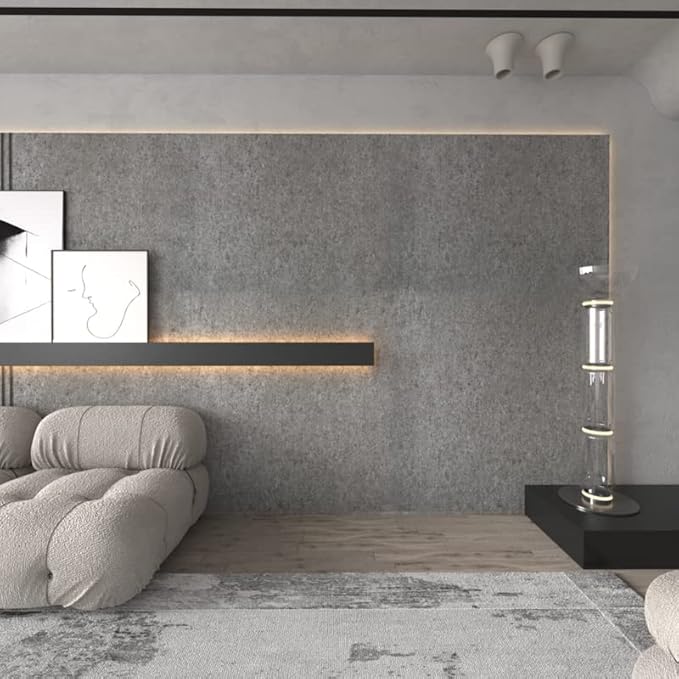 24"x197" Grey Granite Contact Paper Self-Adhesive Vinyl Film Thickening Upgrade Peel and Stick Wallpaper Waterproof Removable Granite Look Contact Paper for Drawers Cabinets Kitchen Countertop Decor