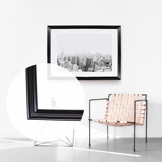 Black Molding Trim Chair Rail Panel Moulding | Peel and Stick Self-Adhesive Design | DIY Home Decor on The Cabinet Door Mirror Frame, 9.8 ft x 1.3 in