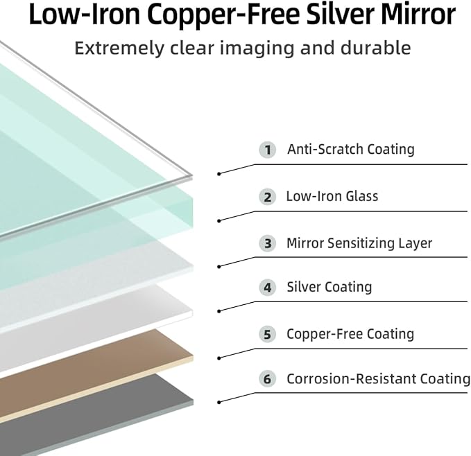 40" x 24" Arched LED Bathroom Mirror, Brushed Black Framed, Backlit Vanity Mirror with Lights, Wall Mounted Lighted Mirror, Dimmable 3-Color Shatter-Proof Arch Smart Mirror, UL-Listed, CRI≥93