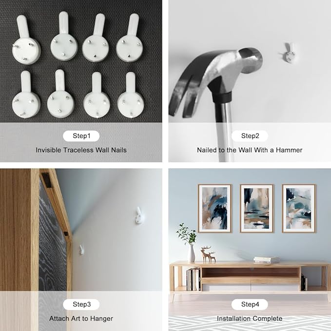 KAIRNE Blue Abstract Neutral Framed Canvas Wall Art Set, Navy Abstract Wall Decor, Watercolor Blue and Brown Wall Painting, Modern Textured Art Prints for Living Room, Bedroom, Office - 24"x36"x3