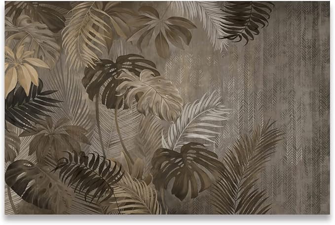 Cliouar-Turtle Backed Bamboo Plantain Leaf Plant Wall Mural Wallpaper for Bedroom Living Room 182" x 122" (Not Self Adhesive)