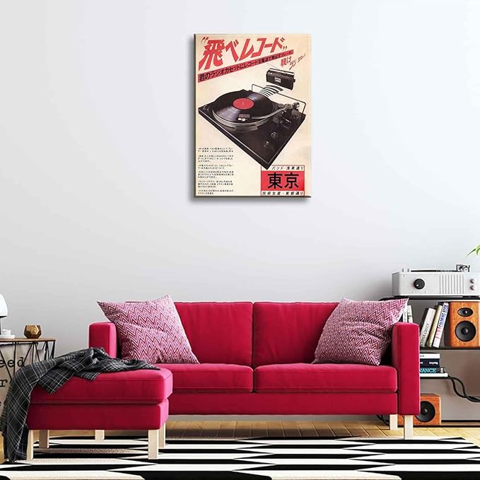 Japanese Music Canvas Wall Art Retro Tokyo Musical Decor painting Pictures Oriental Ukiyo-e Illustration Posters Prints for living room Bathroom Bedroom Office Hallway Home Decoration