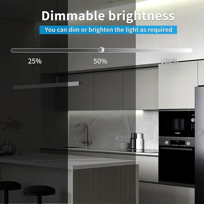 32.8ft COB LED Strip Lights 6000K White Dimmable DC 24V Flexible LED Tape Light for Bedroom, with Remote and app Control LED Light Strip,for DIY Home Decoration（White