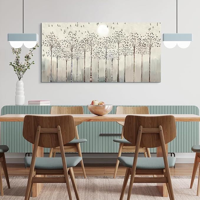 Lapremoly Wall Decor For Living Room Modern Wall Art For Bedroom Trees Landscape Abstract Pictures Artwork Canvas Prints Office Poster Paintings Dormitory Decor Farmhouse Large Home Decorations