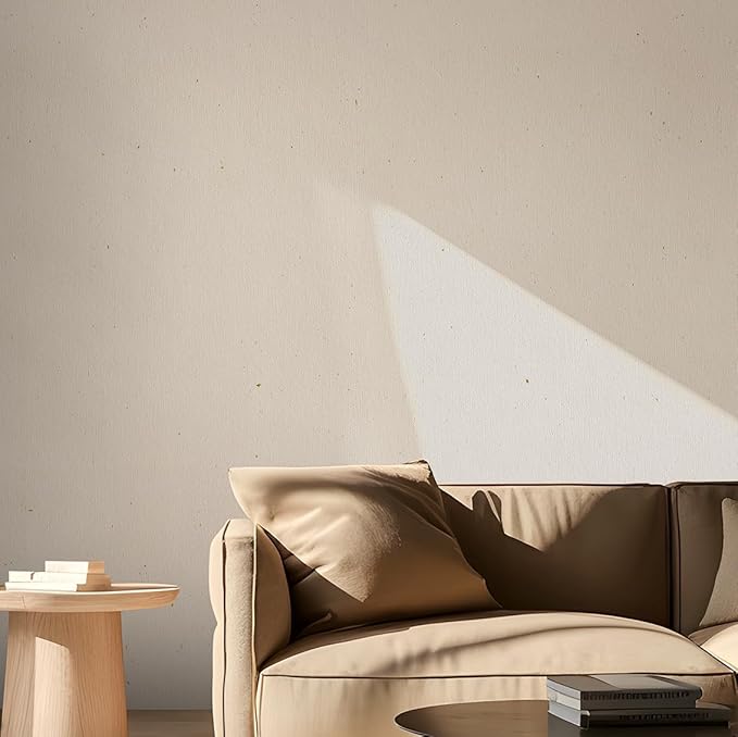 Matte White Grasscloth Textured Wallpaper Natural&Neutral&Handmade Style Thick Peel and Stick Removable for Bedroom,Office,Cabinet(16.5”x236.2”) (Leaves&Petals) M15