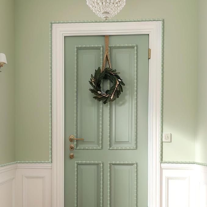 Nuanchu 12 Pcs Unfinished 3D Decorative Wood Trim Molding 15.75inch Decorative Wood Molding Cute DIY Trim for Home Wall Cabinet Shelf Window Door(Gourd Line,15mm)