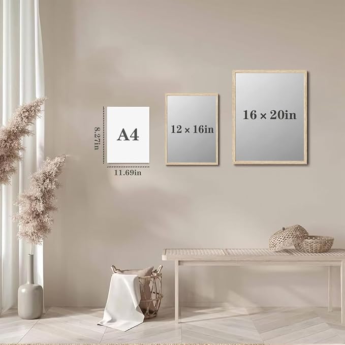 KISSFOX Retro HI OAK Wood Framed Wall Art Farmhouse Typography Canvas Art Prints Modern Minimalist Quote Pictures Wall Decor Rustic Southwestern Artwork For Gallery Bistro Entryway Living Room