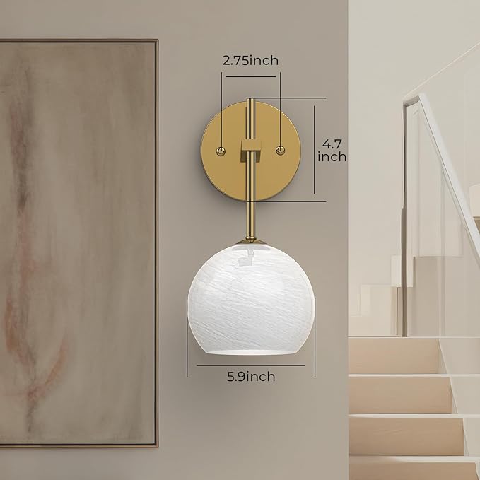 MOITA Wall Sconces Set of Two, Wireless Battery Operated Wall Decor with Remote, Sconces Wall Lighting with Glass Shade, Upward and Downward Installation, 12 RGB Colors and 3 CCT Options