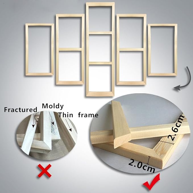 5 Panel Washington America Skyline Home Decor Posters and Prints Seattle Skyscraper Cityscape Canvas Wall Art for Living Room Wall Decor Giclee Wooden Framed Gallery-Wrapped Ready to Hang (60"Wx40"H)