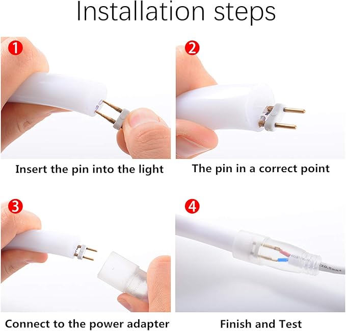 360° Neon Led Type AC 110-120V 360 Degree NEON LED Light Strip, Flexible/Waterproof/Dimmable/Multi-Modes LED Rope Light + Remote for Home/Garden/Building Decor (32.8ft/10m, Warm White 3500K)