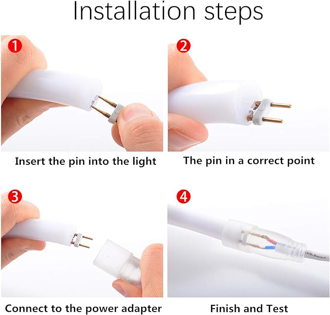 360° Neon Led Type AC 110-120V 360 Degree NEON LED Light Strip, Flexible/Waterproof/Dimmable/Multi-Modes LED Rope Light + Remote for Home/Garden/Building Decor (98.4ft/30m, White 6000K)