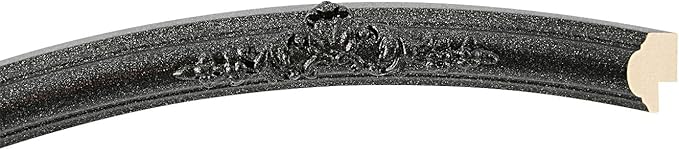 OVALCREST Oval Beveled Wall Mirror for Home Decor - Contessa Style - Black Silver - 26" x 22"