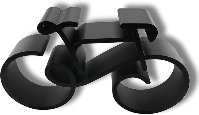 Bicycle & Cyclist Sculpture – Minimalist Decorative Accent for Cycling Enthusiasts & Modern Home Decor | Collectible Design (Urban Cruiser Matte Black)