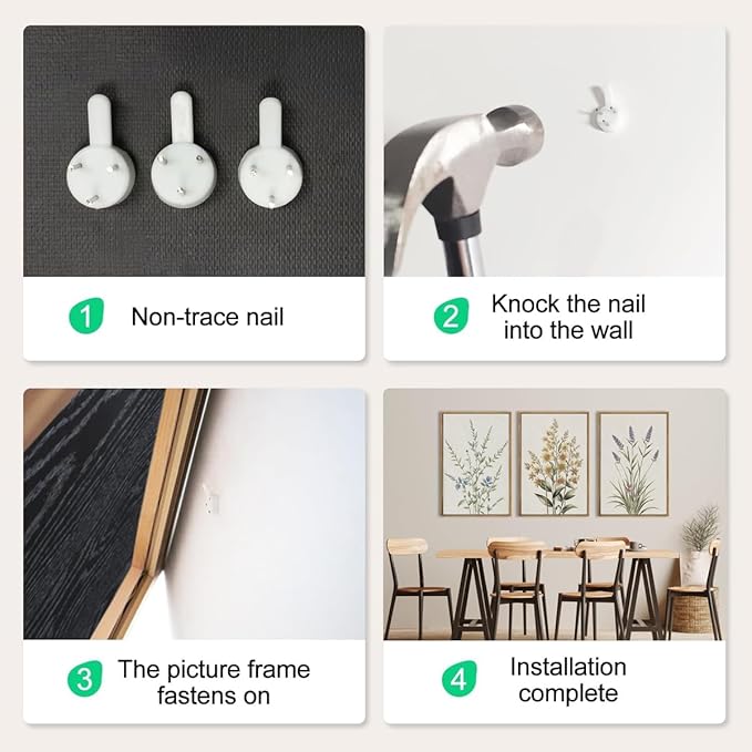 Anyzal Extral Large Neutral Floral Wall Art Beige Botanical Wall Decor Wildflower Painting 24x36 Inch Set of 3 for Living Room Bedroom Dining Room