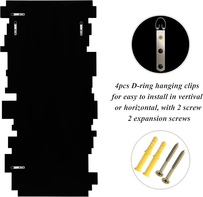 Decorative Mirrors for Wall Decor Large Mirrors for Wall Decor Living Room Silver Mirrors 24×47 inch (Silver)