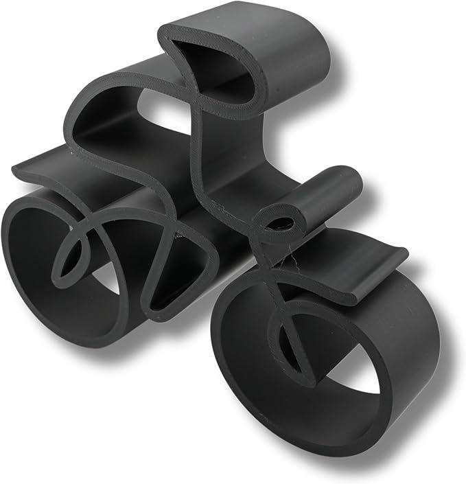 Bicycle & Cyclist Sculpture – Minimalist Decorative Accent for Cycling Enthusiasts & Modern Home Decor | Collectible Design (Road Cyclist Matte Black)
