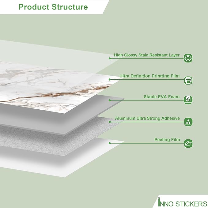 Marble Peel and Stick Waterproof Wall Paneling, 118" x 47" Calacatta Gold Glossy Finish Self-Adhesive Backsplash Tile Vinyl Wall Panel for Kitchen Bathroom Wall Decor, Covers 38.75 Sq. Ft.