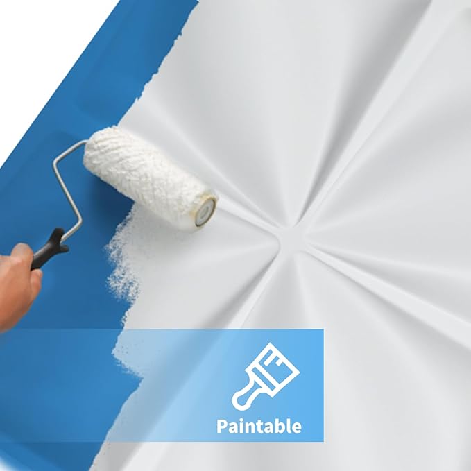 Art3d 19.7" x 19.7" (Pack Of 12) 3D Wall Panels Lucky Leaves PVC Wall Panel for Inter Decoration, Living Room, TV Background, Office, White