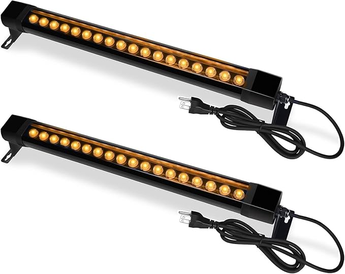 36W LED Wall Washer Light Bar, 2FT 2700K Warm White Outdoor Wall Washer Lights, 120V Waterproof IP67 LED Light Bar for Outdoor, Plug-in (2 Pack)
