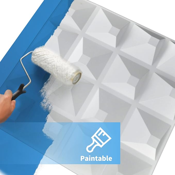 Art3d Decorative 3D Wall Panel, 32 Sq.FT PVC Interior Wall Decor for Living Room, Bedroom, Lobby, Office, Shopping Mall, White