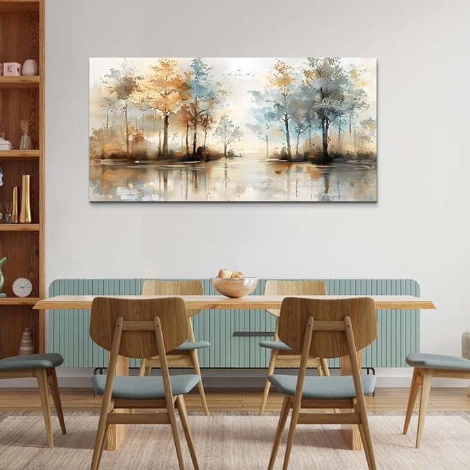 Lapremoly Large Wall Decor For Living Room Framed Wall Art for Bedroom Abstract Tree Painting Wall Artworks Hang Pictures For Office Decoration Canvas Prints Room Home Decorations Posters 30"X60"