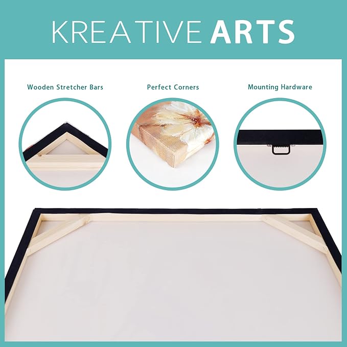 KREATIVE ARTS Vintage Bull Skull Canvas Wall Art 20x40 Inch Longhorn Head Print with Black Frame Rustic Cow Skull Painting for Farmhouse Living Room Bedroom Western Country Wildlife