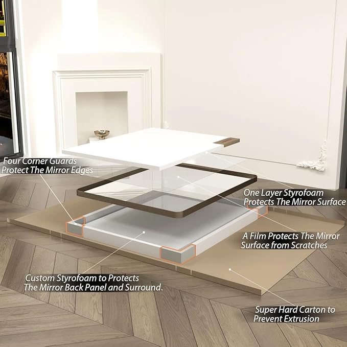 16x24 Bronze Bathroom Mirror, Rounded Rectangle Bronze Frame Mirror, Brushed Bronze Bathroom Vanity Mirror Wall-Mounted, Anti-Rust, Hangs Horizontally or Vertically