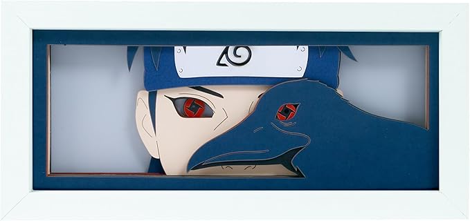 Anime LED Light Box, Manga Shadow Box Frame, Paper Cut, Table Lamp for Anime Enthusiasts, RGB Multi Color, Night Light for Room Decor, Unique Anime Desk Decor (Shisui)