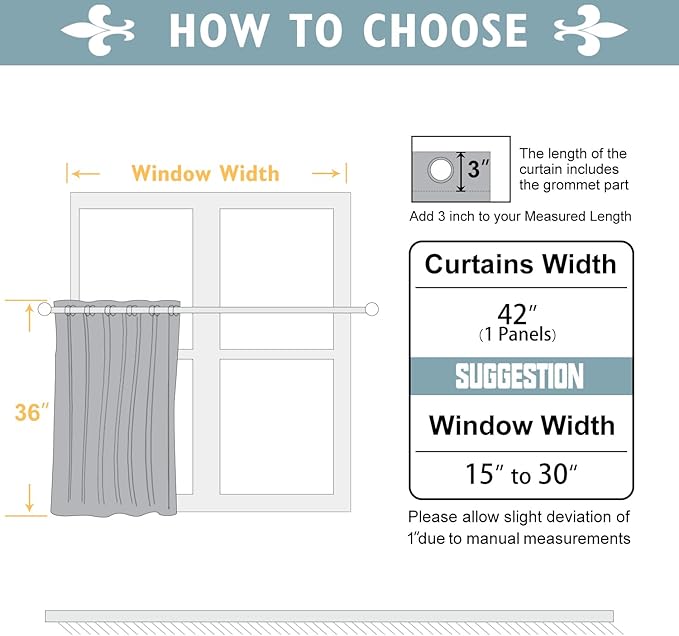 ChrisDowa Blackout Curtains 36 Inches Long for Living Room, Grommet Thermal Insulated Room Darkening Curtains for Bedroom (1 Panel Set, Biscotti Beige, 42 x 36 Inch)