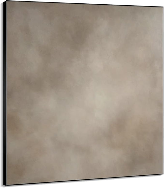 72"x72" XL Framed Wall Art - Beige and Taupe Marble Effect (Frame Assembly Required)