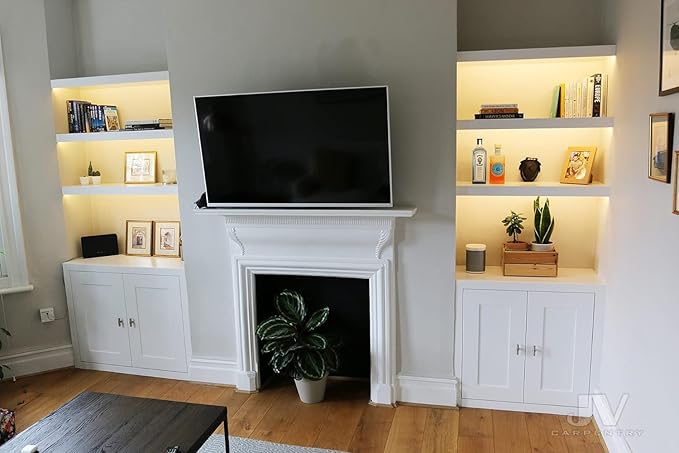 Cefrank V Shape Cabinet Lights, Warm White 4X 12 Inches V-Shape LED Light Bars - 1200lm 12W - Warm White 3000K