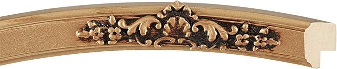 OVALCREST Oval Beveled Wall Mirror for Home Decor - Athena Style - Gold Spray - 26" x 22" Outside Dimensions