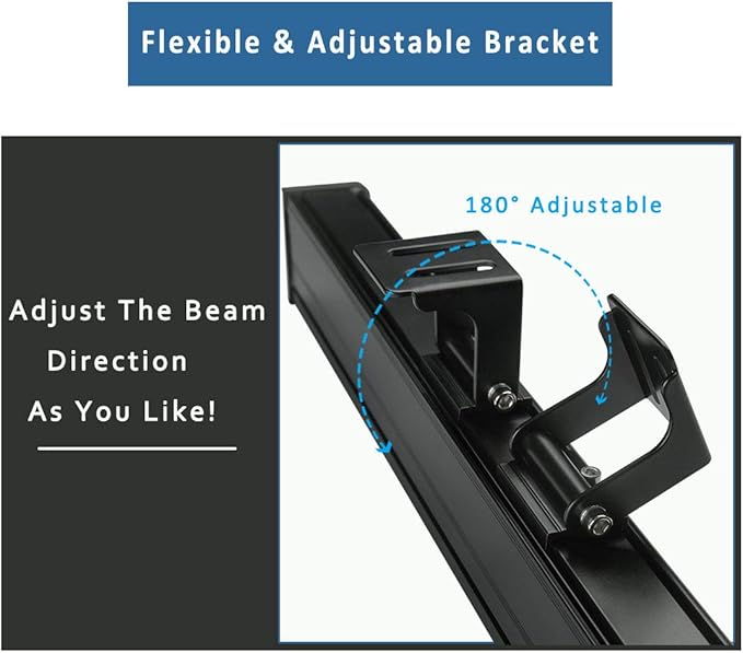 New Upgraded Wall Washer LED Lights with 10x60° Wide Angle, 36W 5000K Daylight Wall Washer Light, IP65 Waterproof Outdoor Indoor Bar Lights, 120V LED Light Bar for Display Sign Wall Lighting