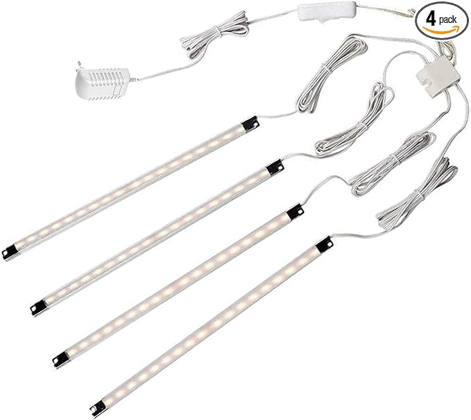 Cefrank Under Cabinet Lighting Bookshelf Light Bar - UL-Listed - Low Profile - Energy Saving - Cool to Touch - Soft Warm White