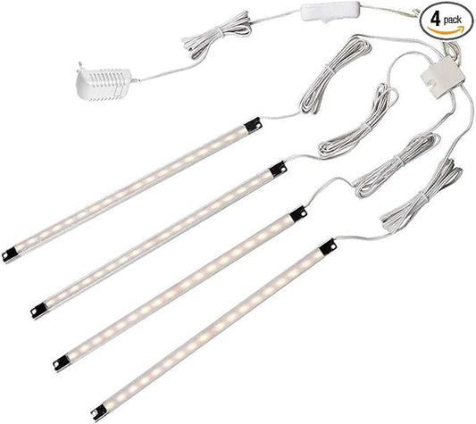 Cefrank Under Cabinet Lighting Bookshelf Light Bar - UL-Listed - Low Profile - Energy Saving - Cool to Touch - Soft Warm White