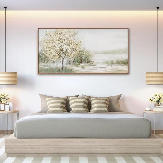 Canvas Wall Art Decor Large Framed Wall Art for Living Room Nature Botanical Wall Art Prints Canvas Art Wall Decor Artwork for Walls Bderoom Office Decor 24x48 Inch