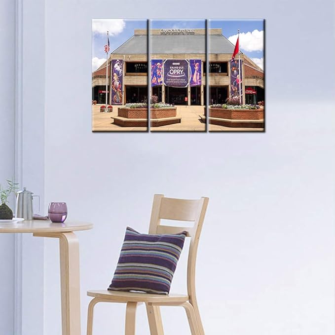 Native American Decor Tennessee Skyline Paintings Cityscape Pictures United States Wall Art 3 Piece Canvas Home Decor for Living Room Bedroom Gallery Wrapped Stretched Ready to Hang - 24‘’x12‘’x3