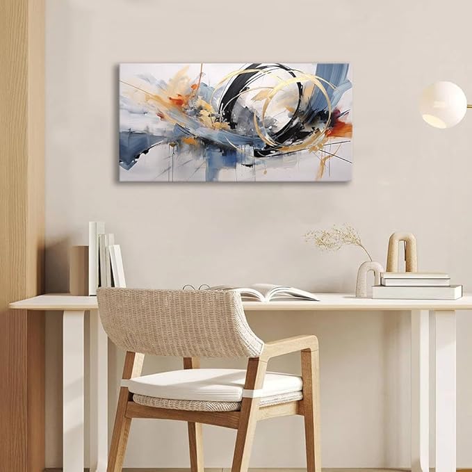 BYXART Abstract Canvas Wall Art for Bedroom Modern Minimalist Artwork For Living Room Painting Prints Picture for Bathroom Home Office Decorations 40L x 20W