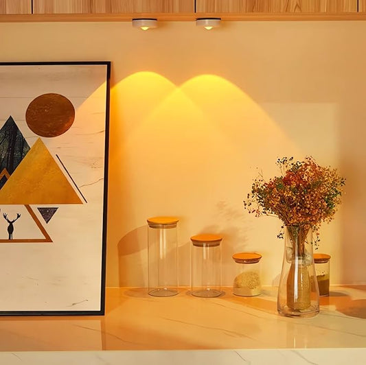 Sunset Light, Romantic Visual Sunset Lamp Projector Light Battery Powered, 2 Levels Brightness & Self-Adhesive Sunset LED Lights, Sunset Night Light for Home/Bedroom/Party/Photography (Sun)