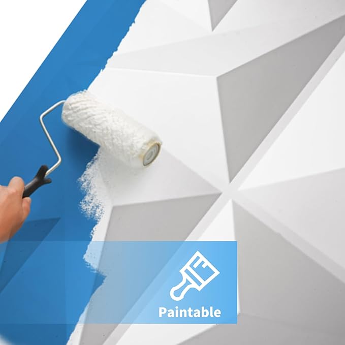 Art3d Decorative 3D Wall Panel, 32 Sq.FT PVC Interior Wall Decor for Living Room, Bedroom, Lobby, Office, Shopping Mall, White