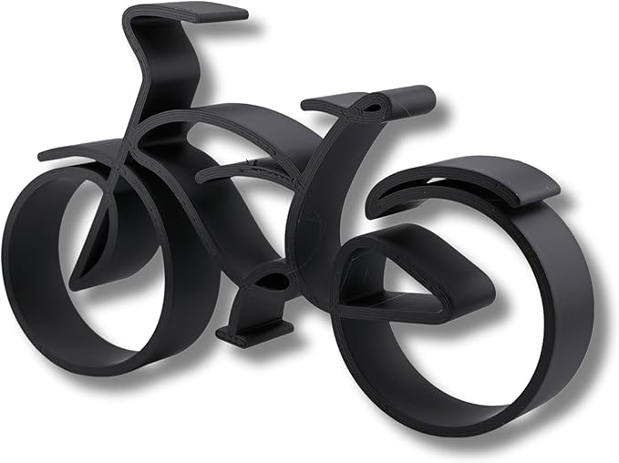 Bicycle & Cyclist Sculpture – Minimalist Decorative Accent for Cycling Enthusiasts & Modern Home Decor | Collectible Design (Beach Cruiser Matte Black)