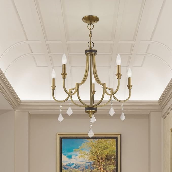 Livex Lighting 5 Lt Antique Brass Chandelier