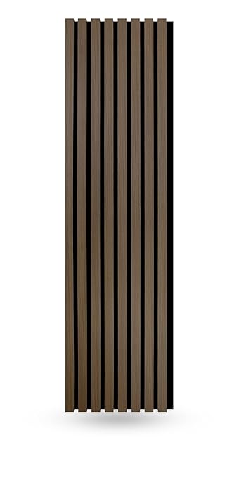 106” x 12.6” Acoustic Wood Wall Paneling, Decorative Sound Proof Panels for Walls and Ceilings, 3D Slat Wood Wall Panels (Set of 40) (Driftwood)