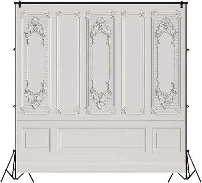 Leyiyi 10x10ft Vintage Room Inside Backdrop European Frame Modern House French Castle Cementery Wall Retro Style Photo Background Cowboy Kids Birthday Portrait Studio Prop Vinyl Wallpaper