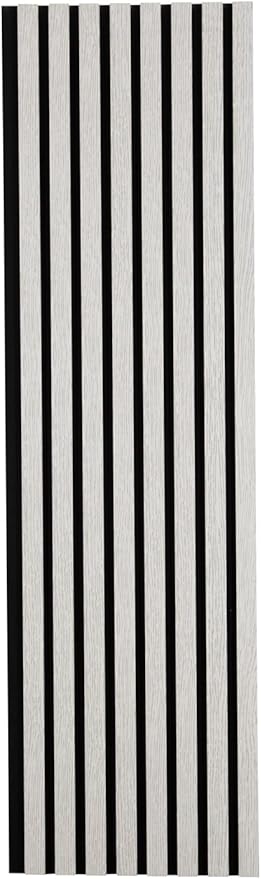 94" x 12.6" 3D Acoustic Slat Wood Wall Panels | Modern Sound-Dampening & Eco-Friendly Design (2-Piece Set) (Arctic Oak)