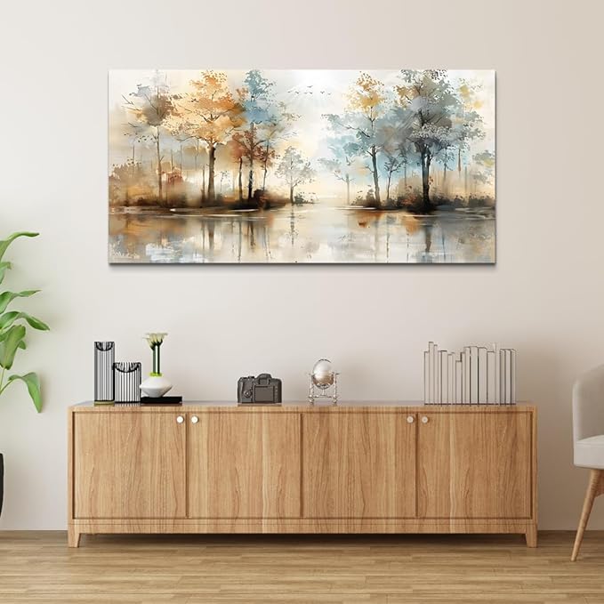 Lapremoly Large Wall Decor For Living Room Framed Wall Art for Bedroom Abstract Tree Painting Wall Artworks Hang Pictures For Office Decoration Canvas Prints Room Home Decorations Posters 30"X60"